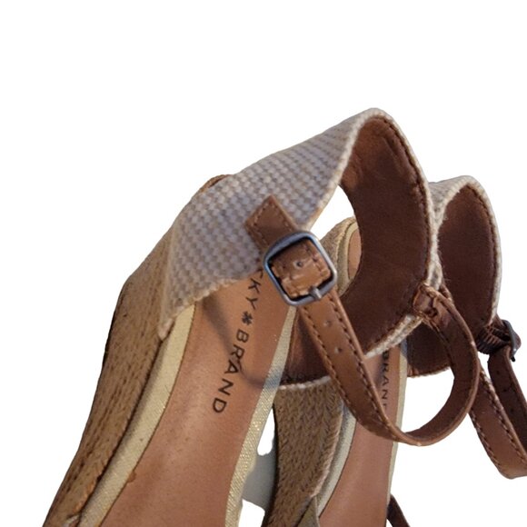 Lucky Brand Kalley Espadrille Wedges Beige - Picture 7 of 10